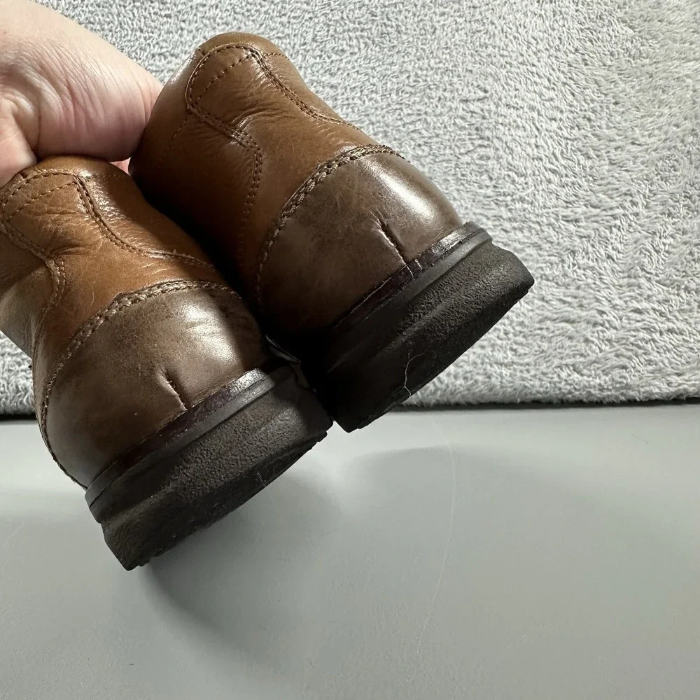 Rockport Chukka Boots Mens 8.5M Premium Class Cognac Brown‎ Leather